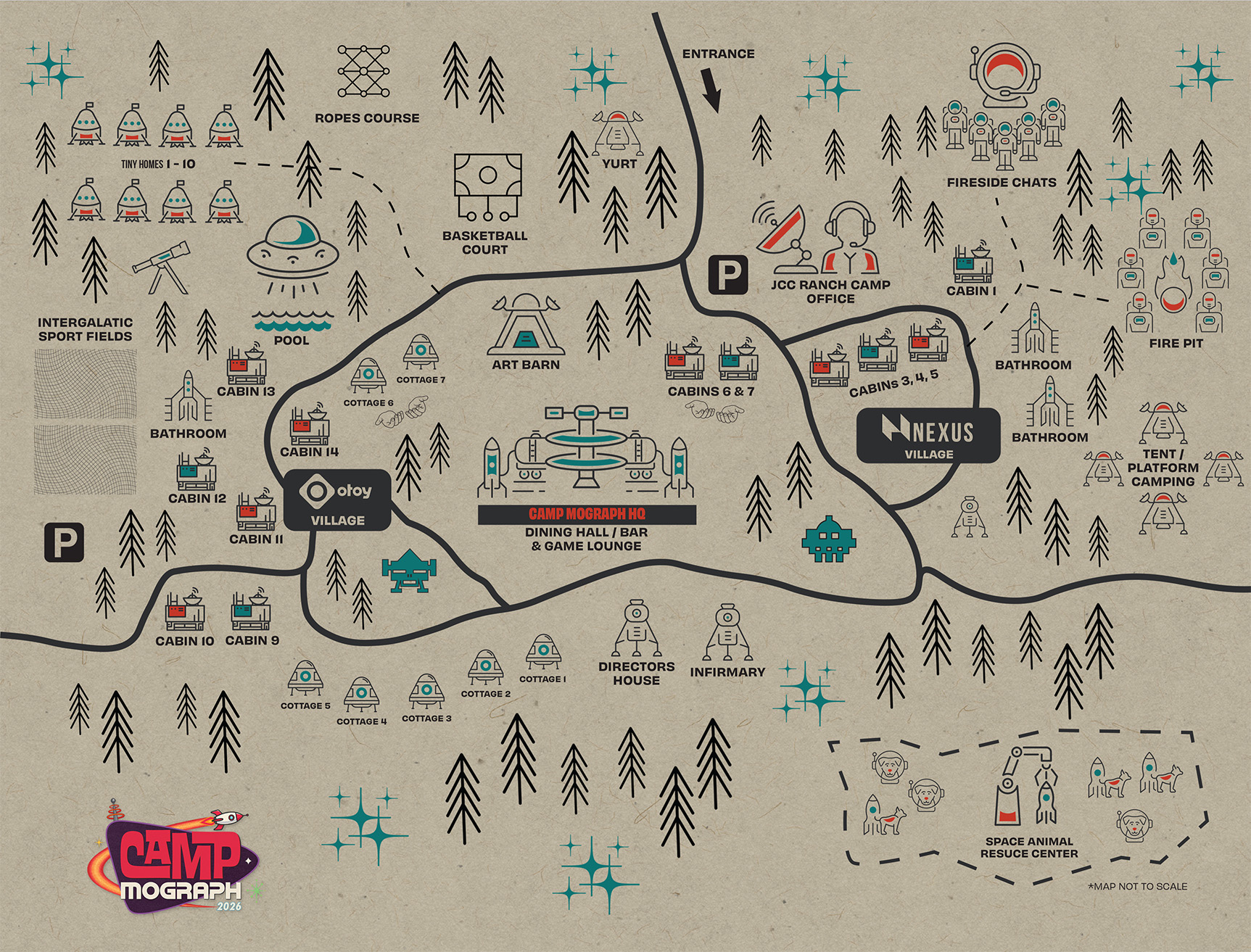 Camp Mograph 2026 map of JCC Ranch Camp